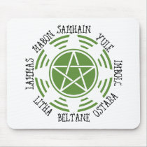 Pagan Wheel of the Year mousepads