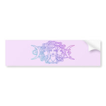Pagan Wiccan Triple Moon Goddess Bumper Sticker