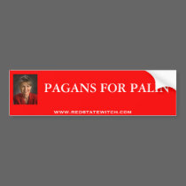 PAGANS FOR PALIN bumper stickers