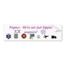 Pagans not hippies bumper stickers by emeraldsage Pagans not hippies bumper stickers