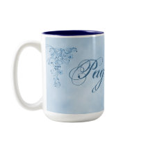 Page Boy Coffee Mug- Large: Sky Blue Elegance by LifeOverHere Page Boy Coffee Mug- Large: Sky Blue Elegance