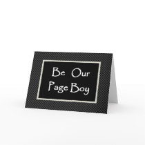 PAGE BOY Invitation  with Checked Border Cards