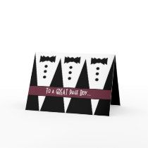 PAGE BOY Thank You - Three Tuxedos Greeting Cards