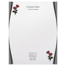 Page Curls Roses Stationery letterhead by mickeyelvis128 Page Curls Roses Stationery letterhead