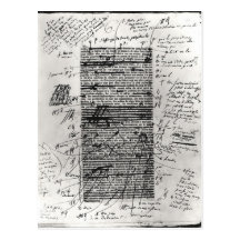 Page from one of Balzac's works Postcards