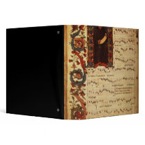 Page of Musical Notation with historiated 3 Ring Binders