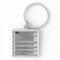 Page of text from 'La Gazette' Keychain