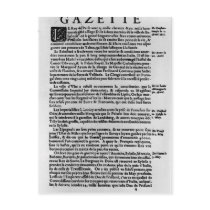 Page of text from 'La Gazette' Post Card