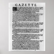 Page of text from 'La Gazette' Posters