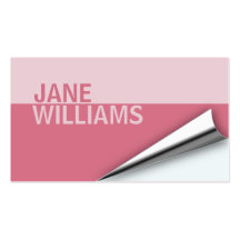 Page Turn Designer Business Card (rapture rose)