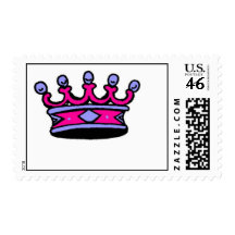 Pageant crown postage stamp