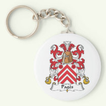 Pages Family Crest Keychain