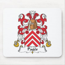 Pages Family Crest Mousepad
