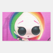 rainbow, sugar, fueled, cute, big, eyes, donut, sweet, coallus, michael, banks, sprinkles, Sticker with custom graphic design