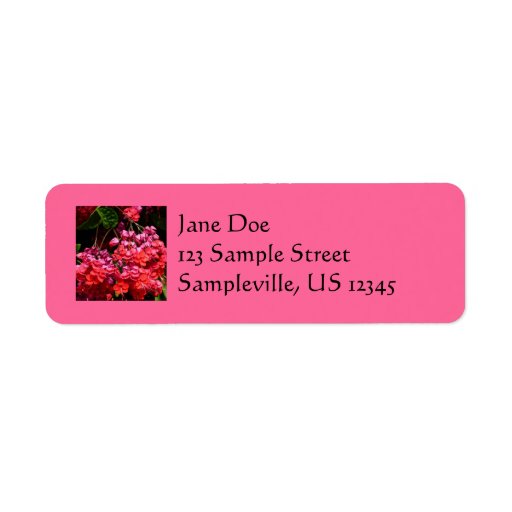 Pagoda Flowers Return Address Label