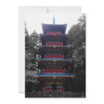Pagoda in Japanese Monastery Invitations