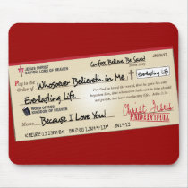 Paid in Full Saved by Jesus Check Mouse Pad