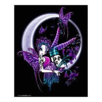Paige Butterfly Moon Rainbow Fairy Poster posters