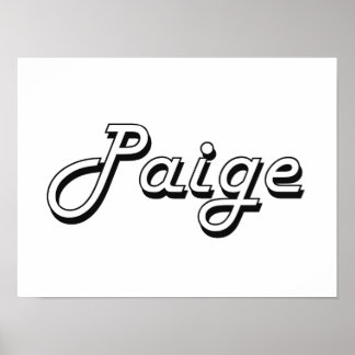paige name retro poster classic posters