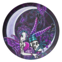 Paige Crescent Moon Butterfly Fairy Plate