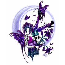 Paige Crescent Moon Flower Fae t-shirts