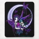 Paige Dark Rainbow Flower Moon Fairy Mousepad