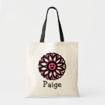 Paige Happy Flower Personalized Tote Bag