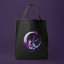 "Paige" Rainbow Butterfly Moon Fairy Canvas Tote bags