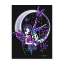 Paige Tattoo Moon Flower Fairy Postcard by mykajelina Paige Tattoo Moon Flower Fairy Postcard