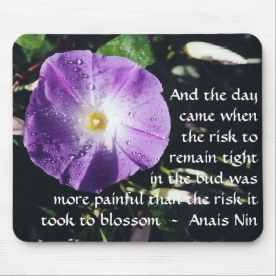 Pain and Risk - Anais Nin - mousepad by Horseshoes3