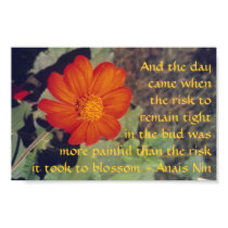 Pain and Risk - Anais Nin - poster posters