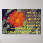 Pain and Risk - Anais Nin - poster