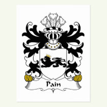 Pain Family Crest Postcard