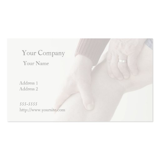pain in back of leg business card (front side)