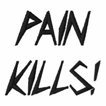 PAIN KILLS! Embroidered Shirt embroidered shirts