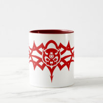 Pain Star Red Tribal Logo Mug mugs