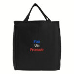 Pain, Vin, Fromage French Food Shopping embroidered bags