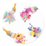Paint3 Round Sticker