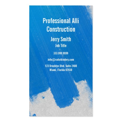 Paint and Papered Painters Business Card (back side)