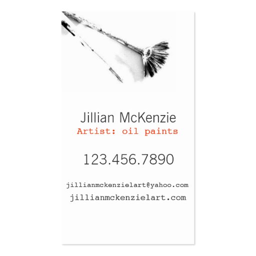 Paint Art Business Card Template (front side)