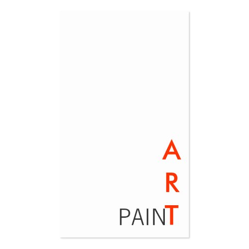Paint Art Business Card Template (back side)