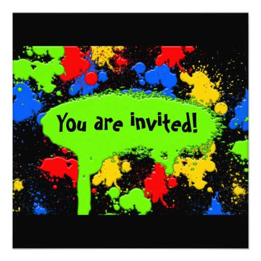 Paint Ball Invitation