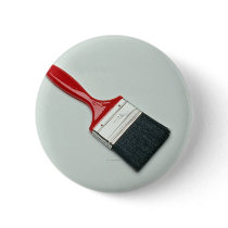 Paint brush pinback button