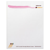 paint brush logo for artist letterhead template