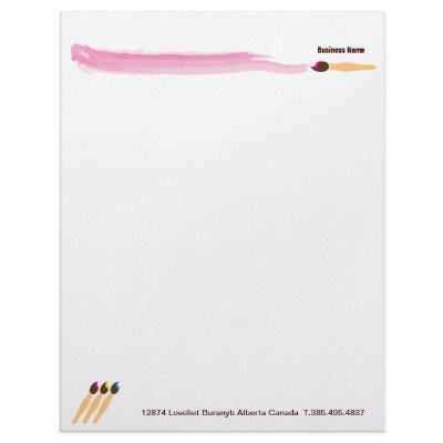 paint brush logo for artist letterhead template by designdecoder