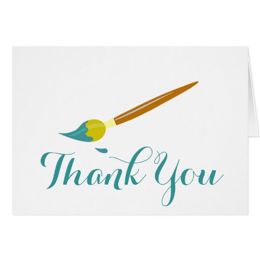 Paint Brush Thank You Card | Zazzle