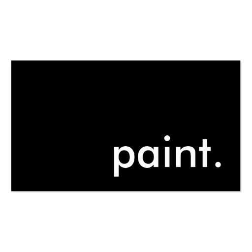 paint. business card templates