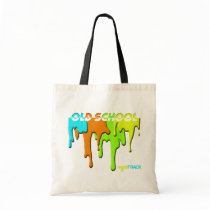 paint drip OLD SCHOOL shopping bag