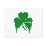 Paint Dripped "Irish Clover" Post Cards