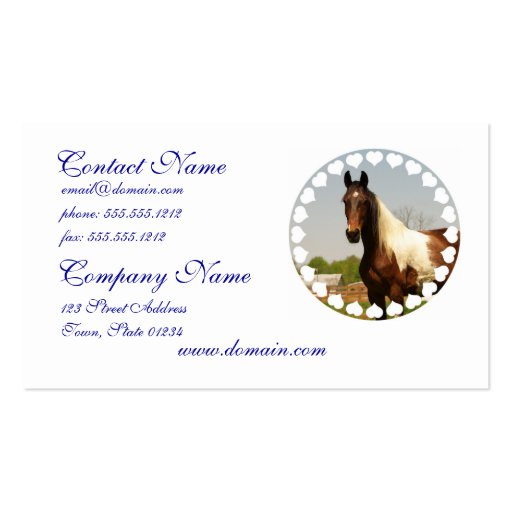 Paint Horse Business Cards (front side)